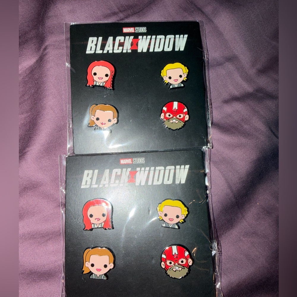 Disney Marvel Black Widow pin sets x2